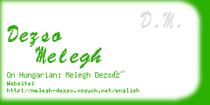 dezso melegh business card